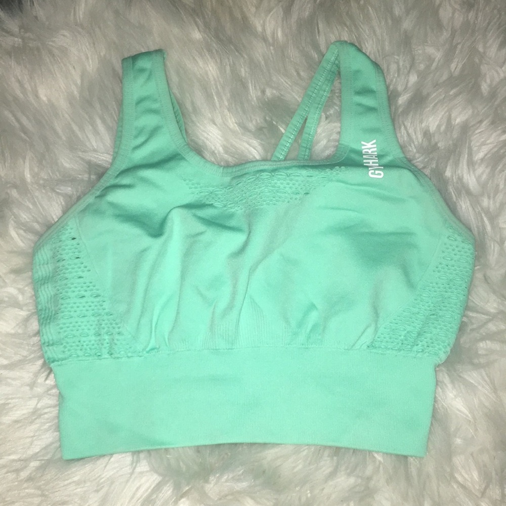 Seafoam green vital sports bra